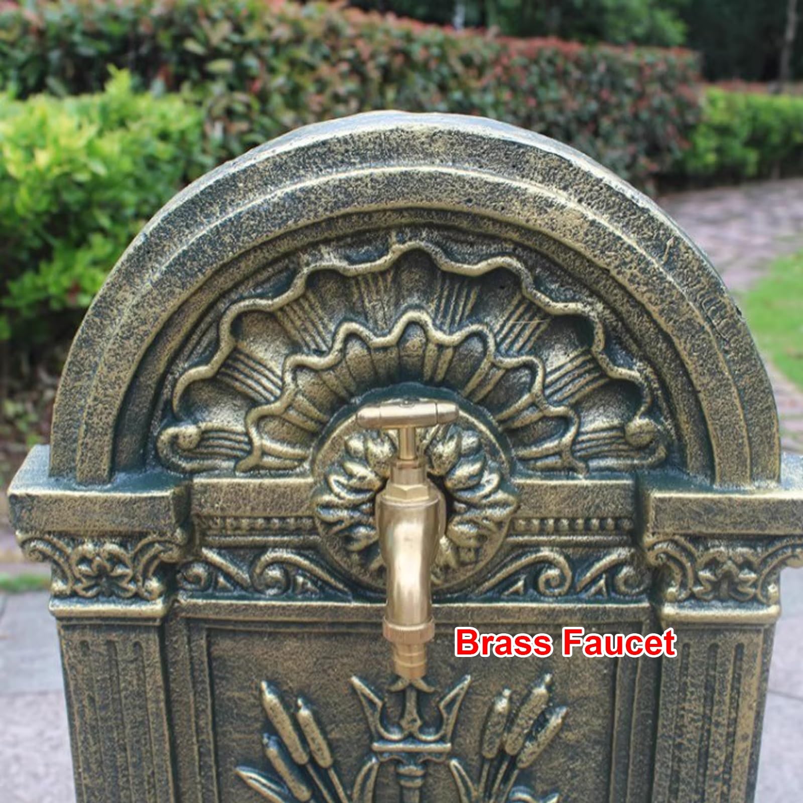 WXXZCE Fontana da Giardino Esterno, Fontanelle da Giardino, Colonna D'acqua Retrò con Rubinetto, per Irrigazione e Lavaggio di Giardini, Fattorie e Cortili