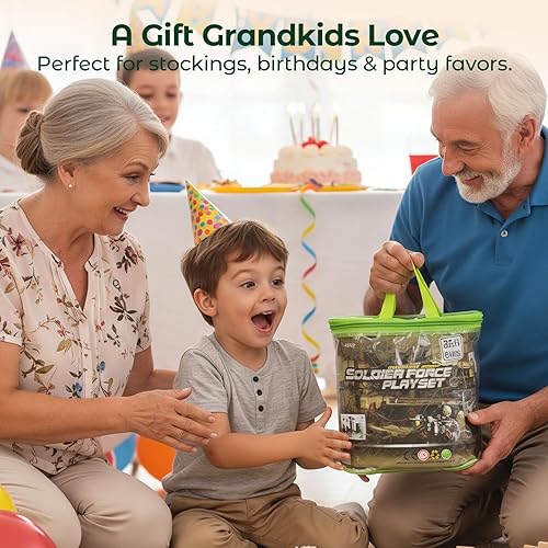 Miniatura 6 de 3 otters 250 piezas Juego de figuras de soldados militares, figuras de acción con accesorios del ejército, rellenos de calcetines navideños para