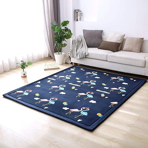 Miniatura 7 de Lyfreen Alfombra moderna de espuma viscoelástica para niños y niñas con diseño de flores, alfombra para niños y niñas, ultra suave, para dormitorio
