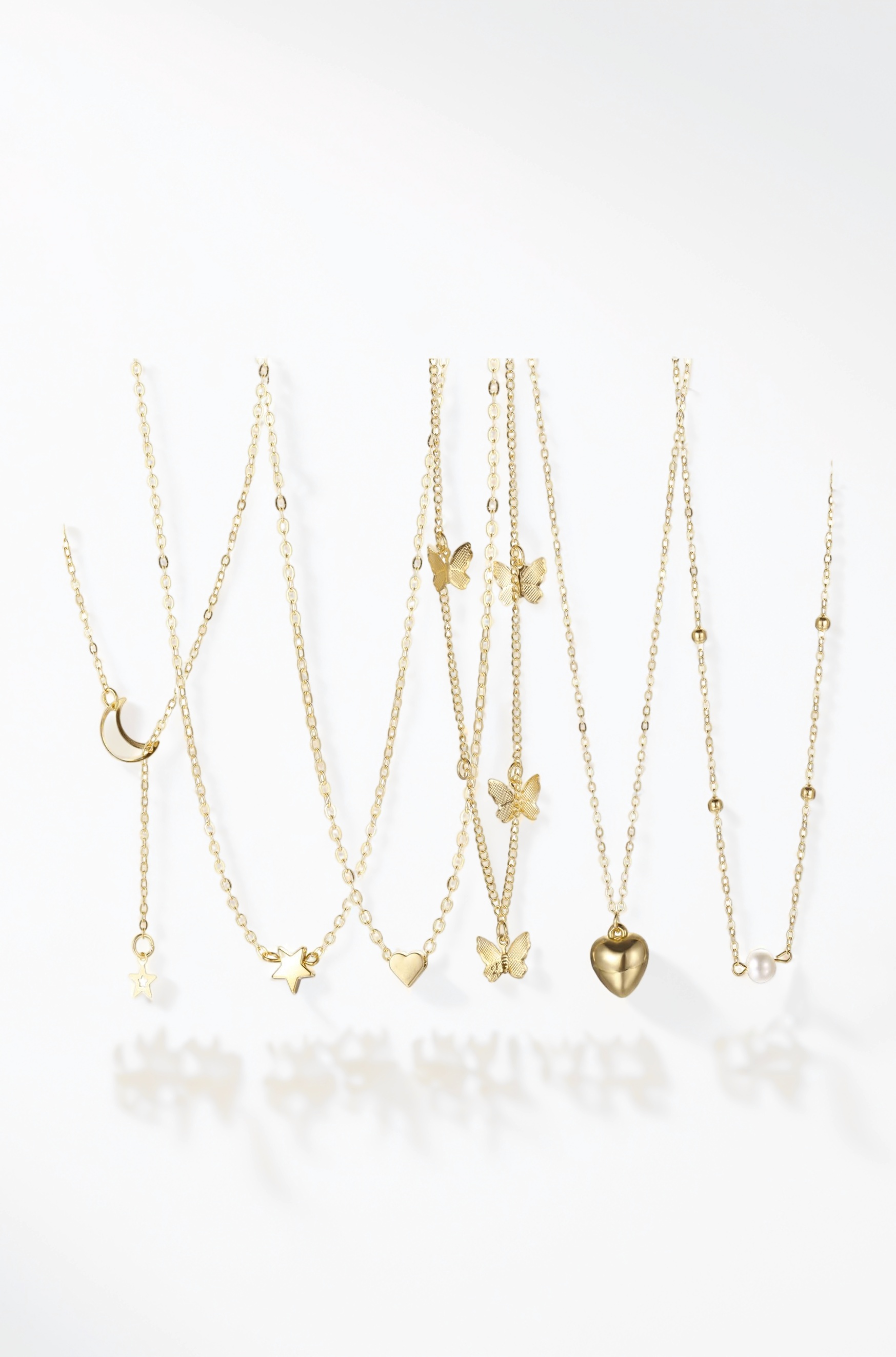 5-7 Pcs Combo Latest Stylish Western Necklace Set for Women Pendant Necklace Gifts for Girls