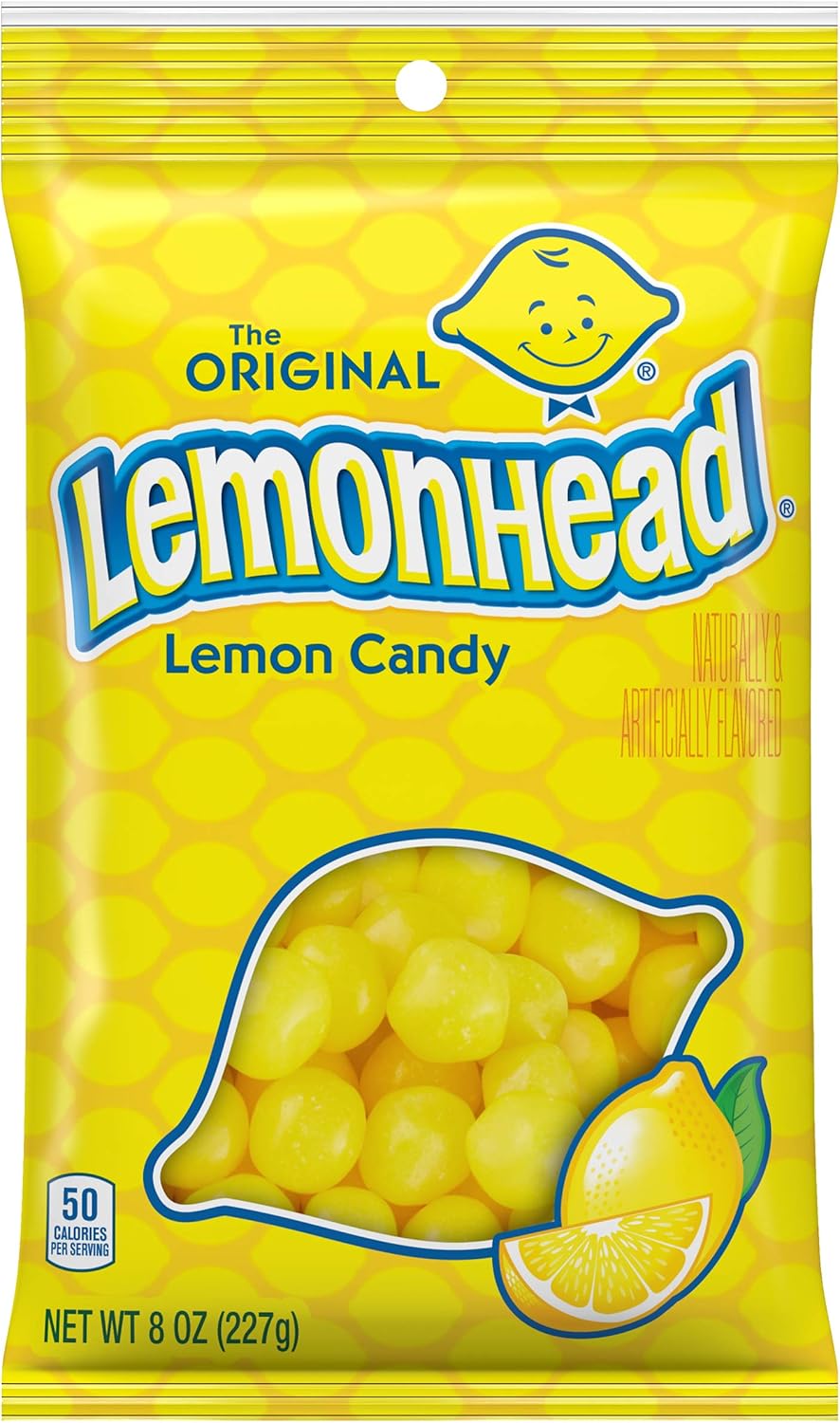 Lemonhead Hard Candy, Lemon, 8 Ounce Bag, Pack of 12 Amazon.es