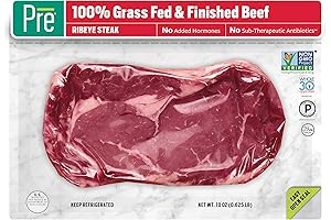 Grass-Fed, Pasture-Raised Filet Mignon Beef Ribeye Steak