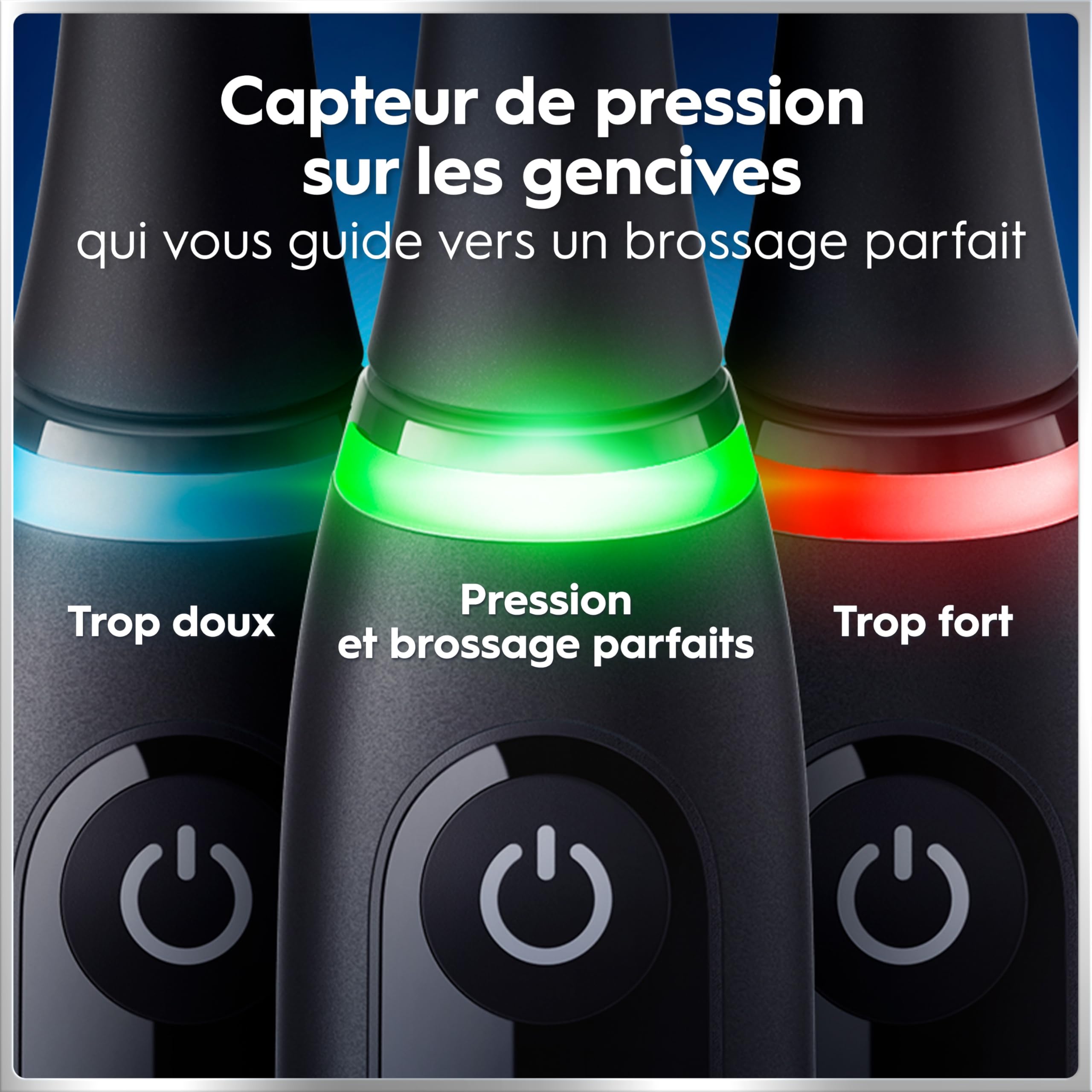 Oral-B Brosse à Dents Electrique iO 9, 3 Brossettes de Rechange, Noire – 7 Modes de Brossage dont Blancheur, Soin Gencives, Charge Rapide de la Batterie, Capteur de Pression, Etui, Emballage en Carton