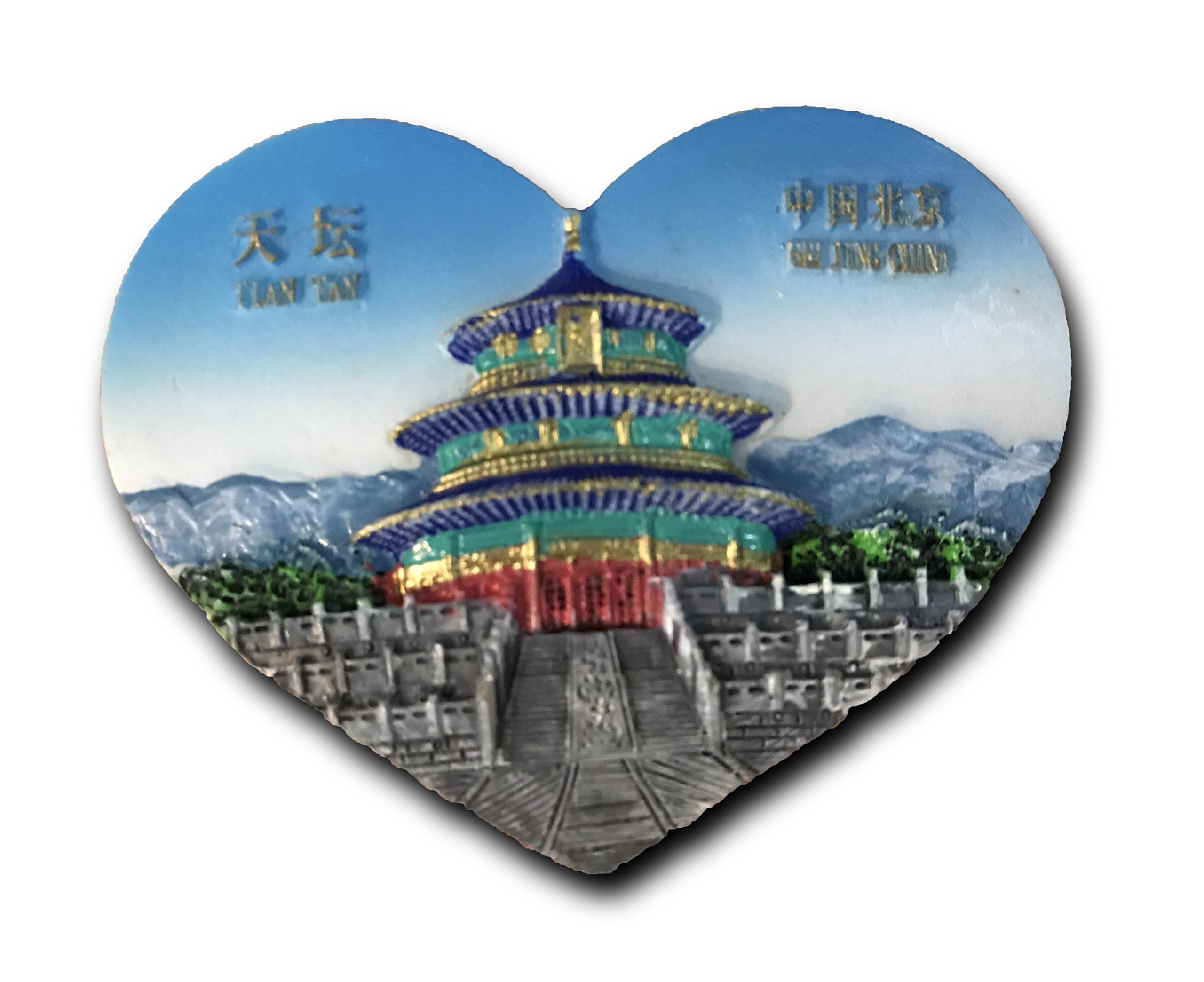 Wedarego Blue 3D,Beijing Refrigerator Magnet,Famous Tourist Souvenirs Tiantan,Resin Fridge Magnet,Home And Kitchen Decoration