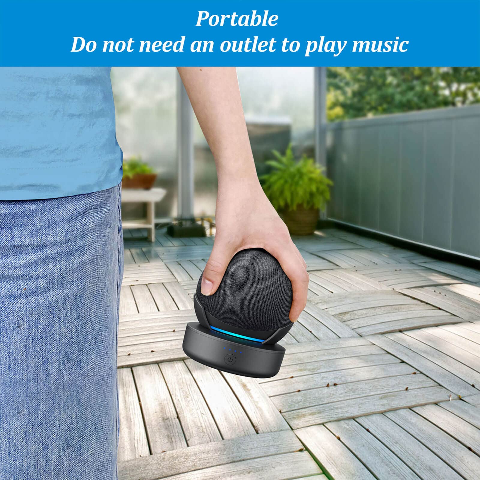 PlusAcc Dot Akku 10000mAh für Dot 5. Generation 16h Spielzeit Smartphone Schwarz