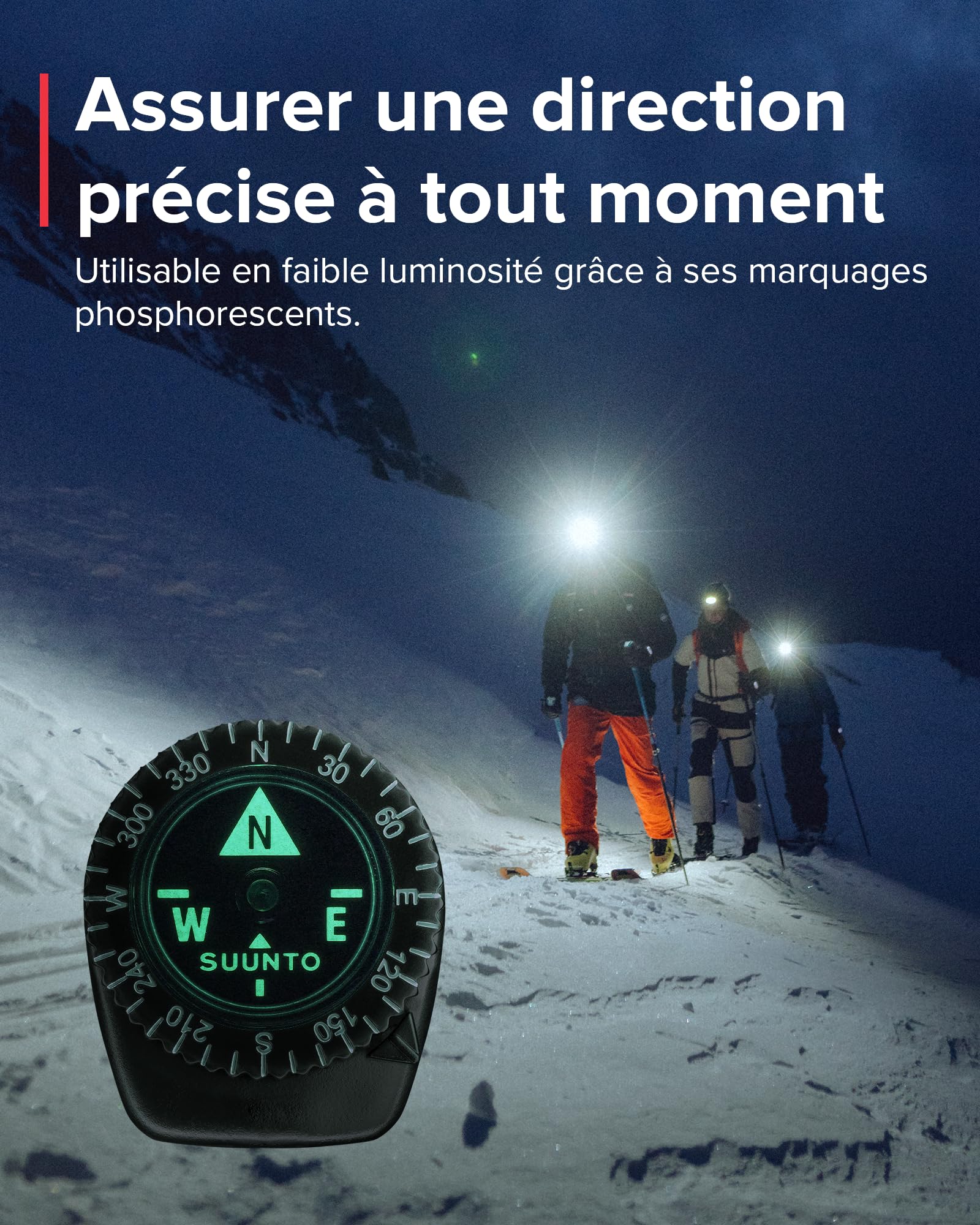 SUUNTO Clipper L/B Micro Boussole de Poche Portable à Suspension Liquide pour Randonnée Camping Hiking