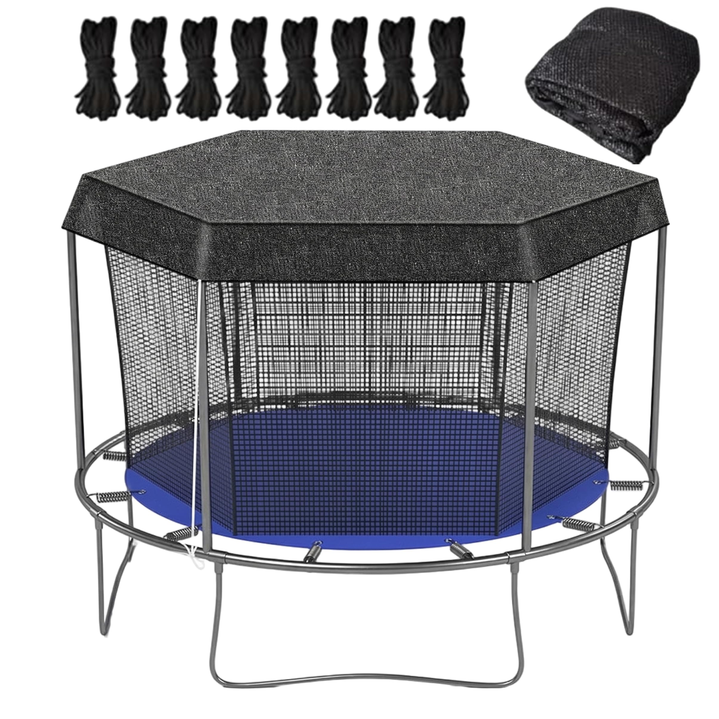 Toldo para trampolín de 10 pies redondo y resistente con bloqueo UV 8