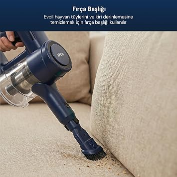 Sinbo SVC-8636 Şarjlı Dikey Süpürge, Kablosuz BLDC Motorlu, 42 Dakikaya Kadar Kullanım, 20 kPa Emiş Gücü, 1 L Toz Haznesi, HEPA Filtreli