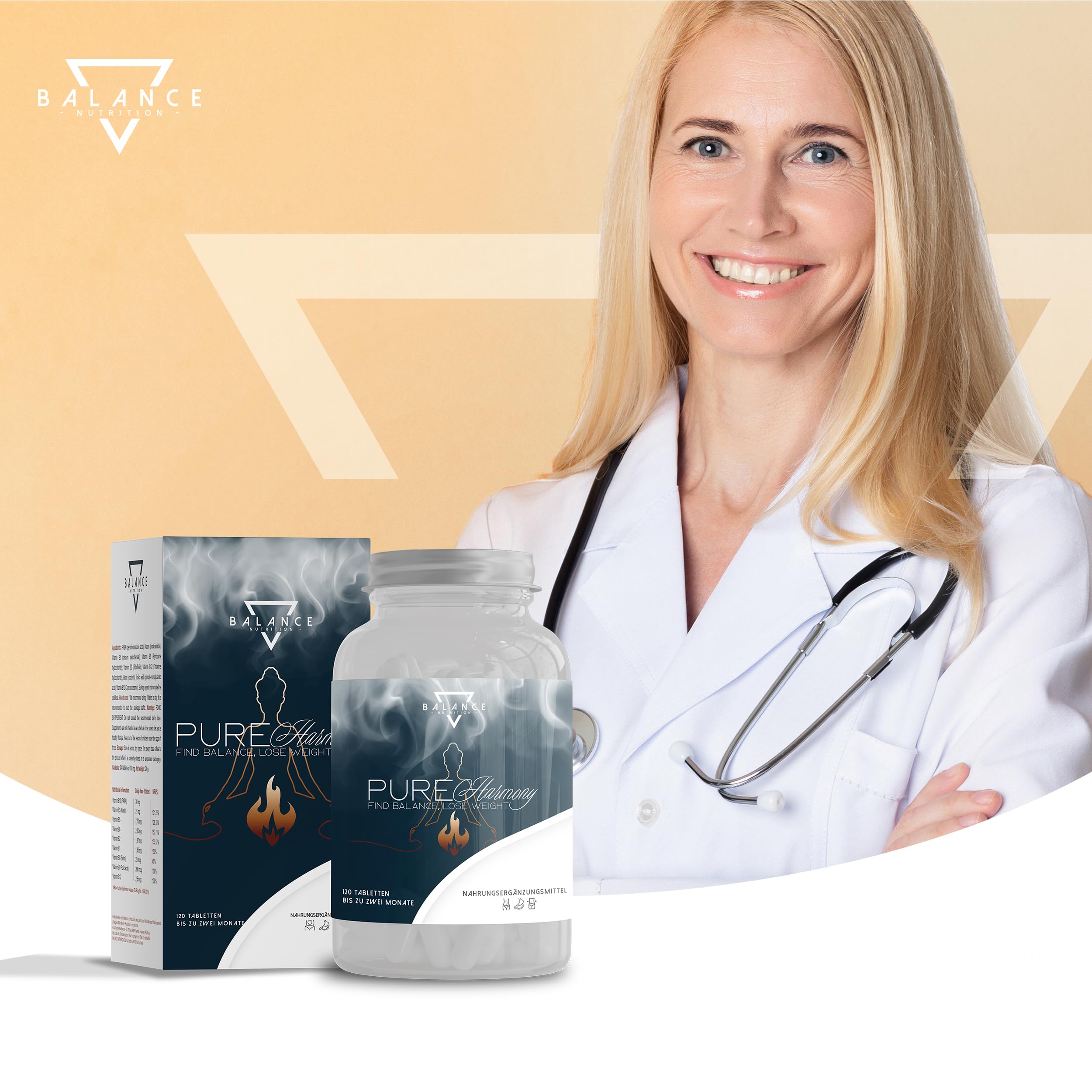 PUREHARMONY® (MIT DETOX DRAINAGE DIÄT) 120 Tabletten | Abnehmen Schnell Fettverbrenner I Fat Burner, Appetitzügler, SelectSIEVE Libra®, Klinischen Studien zur Förderung des Sättigungsgefuhls
