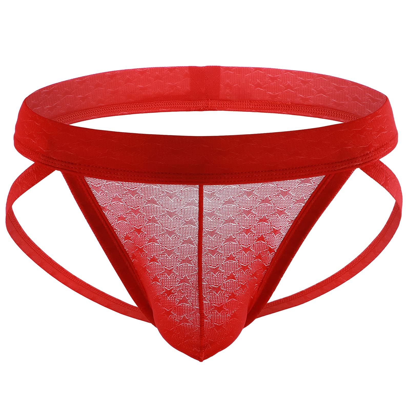 Arjen Kroos Men Jockstrap Underwear Mesh Breathable Translucent Athletic Supporter