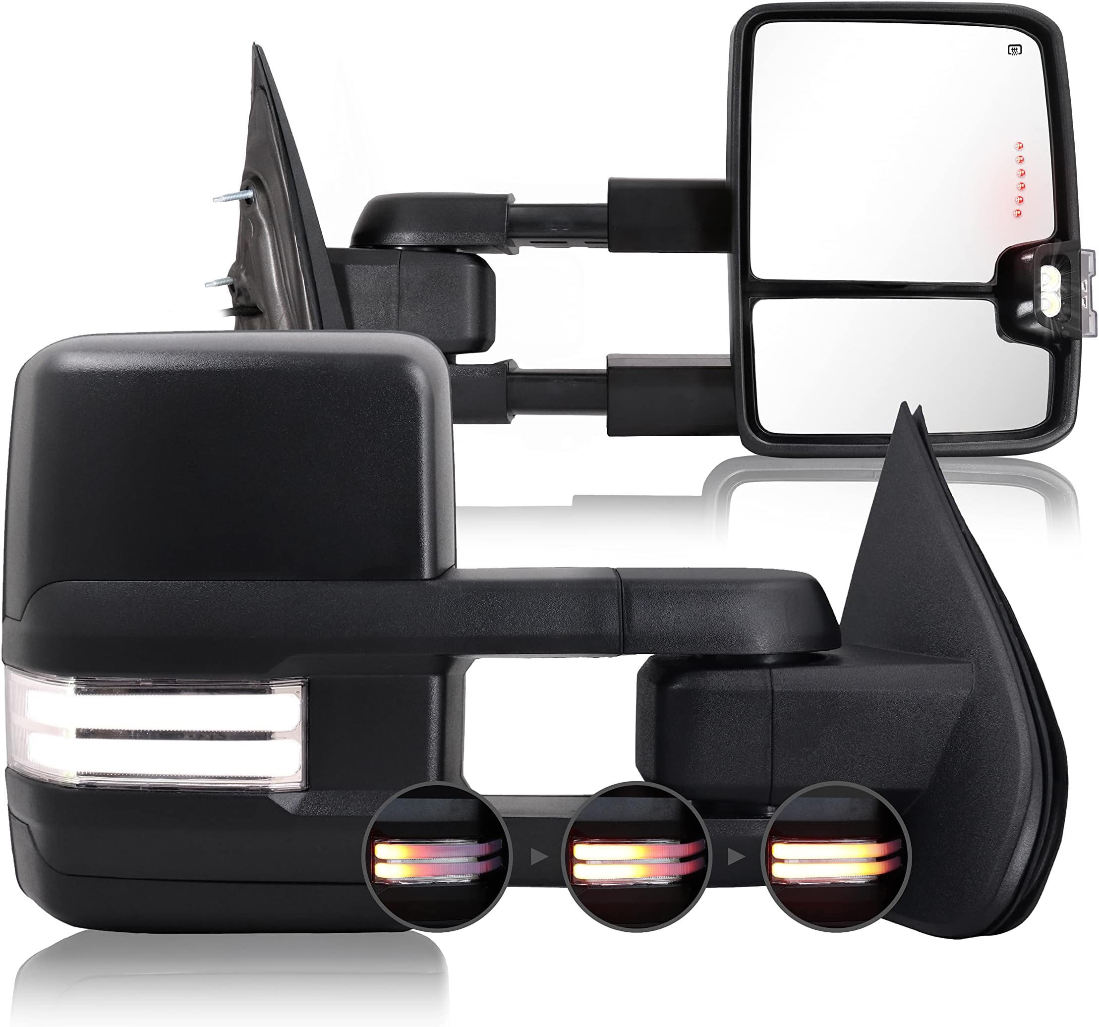 Perfit Zone Towing Mirrors Replacement Fit 20142017 for SILVERADO SIERRA, POWER