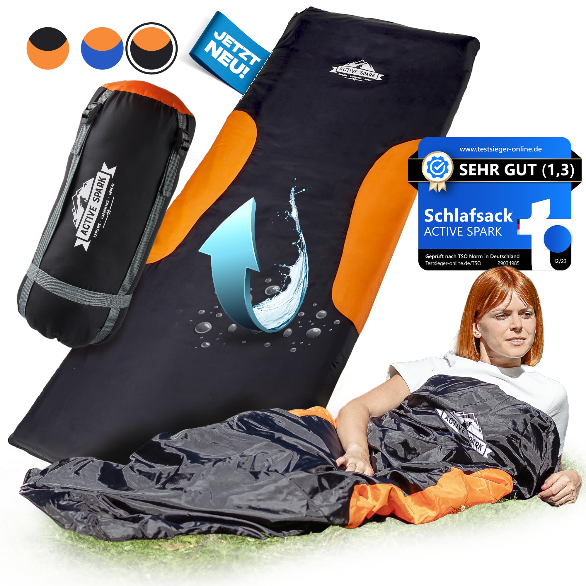 Saco de dormir de invierno y 3 estaciones, impermeable y transpirable, no más pies fríos gracias a la bolsa calentadora de bolsillos, saco de dormir de -20 grados, saco de dormir, cálido