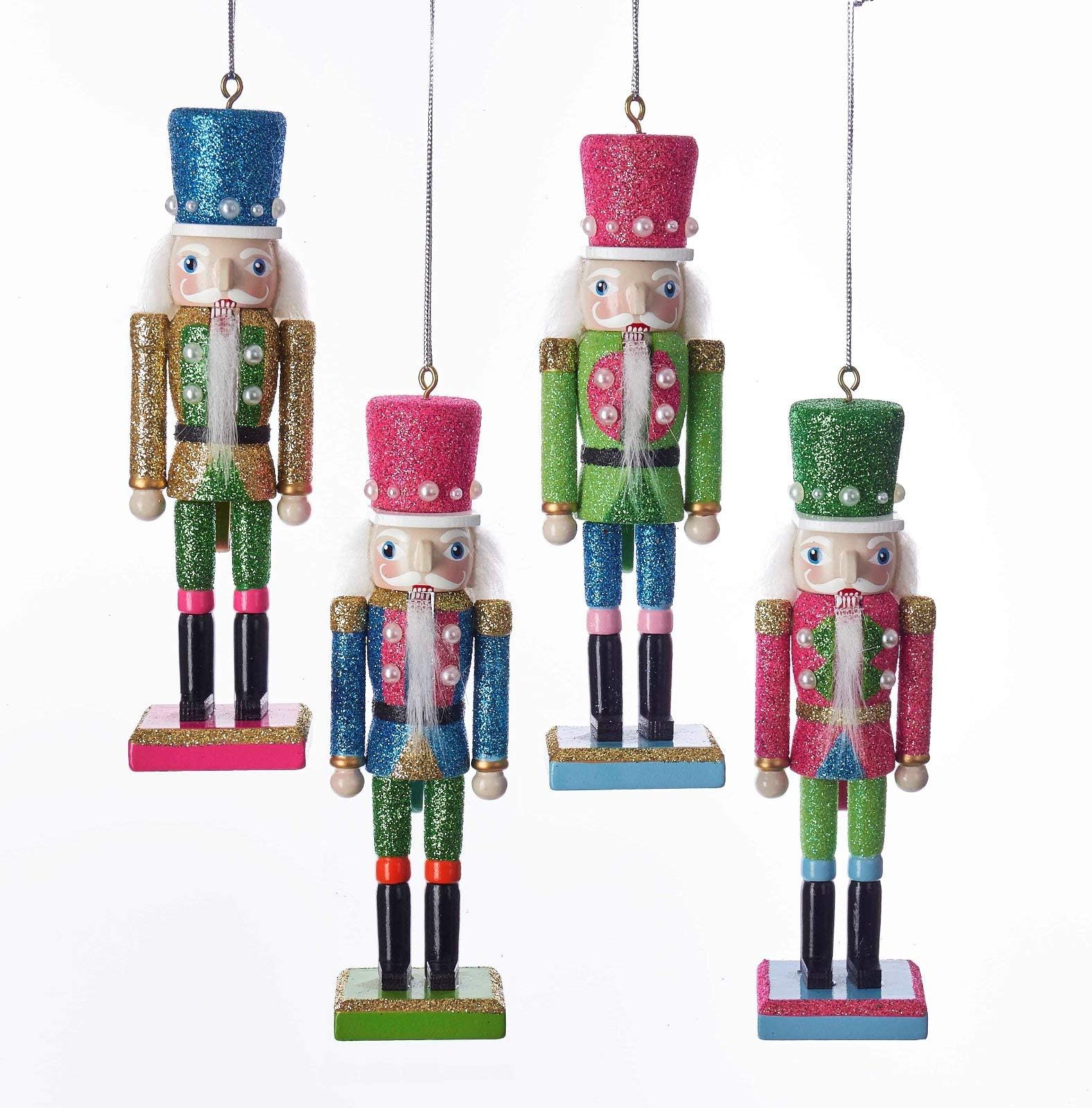 Amazon.com: Kurt Adler C6148 Wooden Nutcracker Ornament 4-Piece Box Set ...