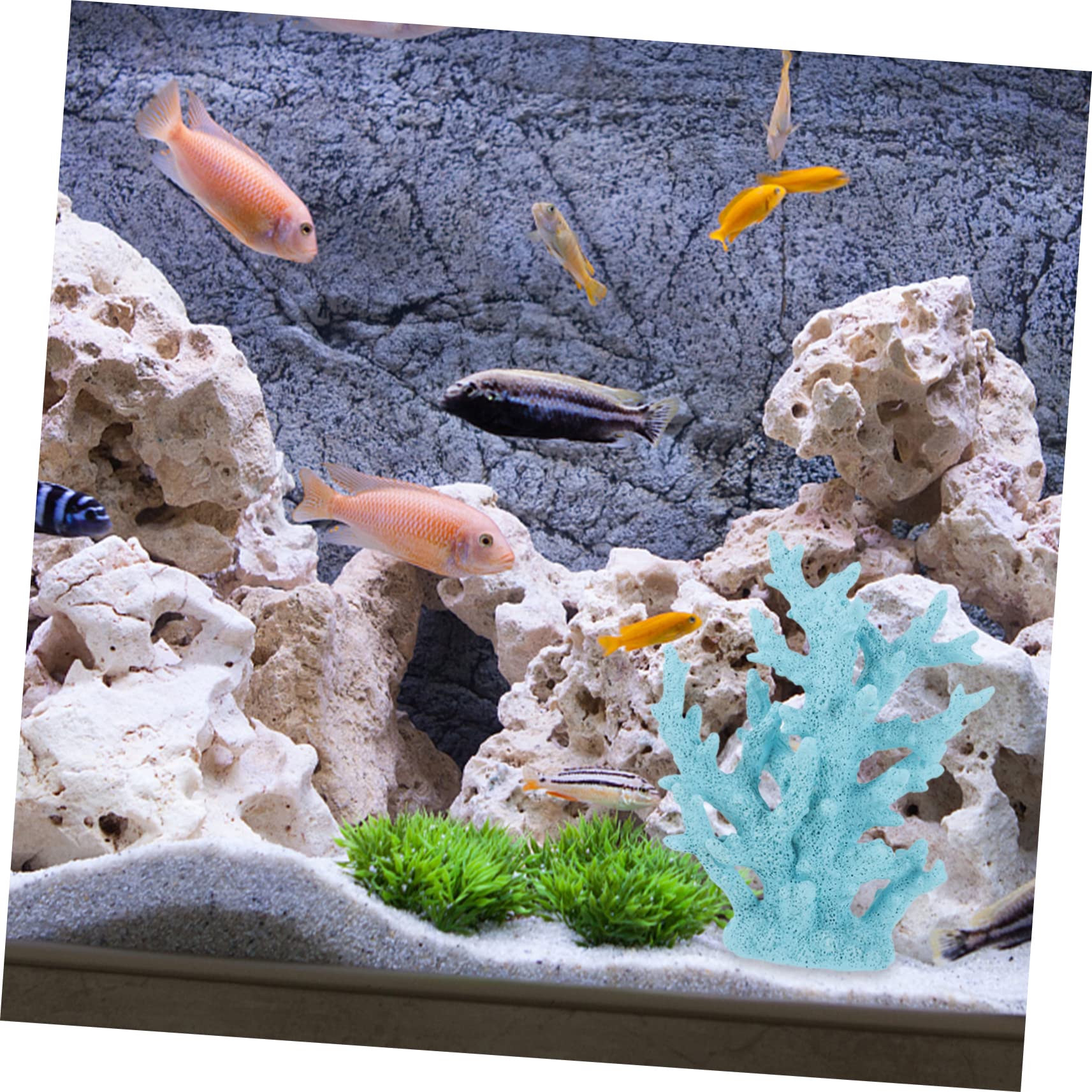 WOONEKY Decoración De Coral Artificial para Adorno De Simulada para Paisajismo Marino y Peceras para Acuáticos