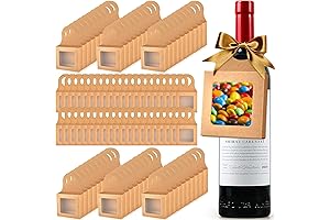100 PCS Kraft Wine Tube Square Wine Gift Boxes No Assembly -...