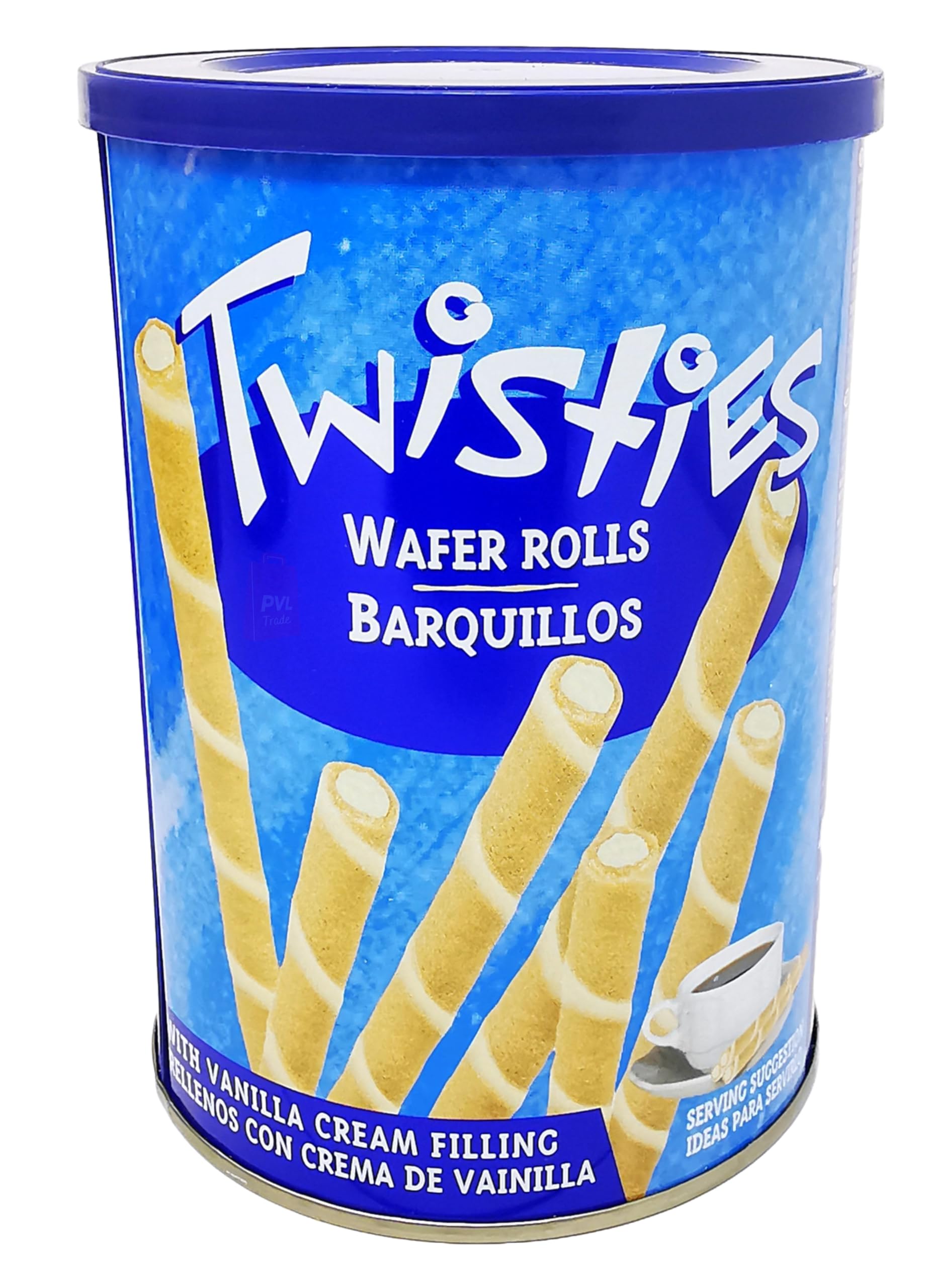 Wafer Rolls with Flavoured Cream Filling Selection 400g (Hazelnut, Pack of 2)
