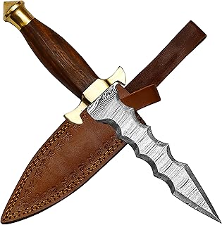 PAL 2000 KNIVES DAG-9278 Custom Handmade Damascus Steel 12 Inches Hunting Knife Rose Wood Handle - PAL 2000 KNIVES