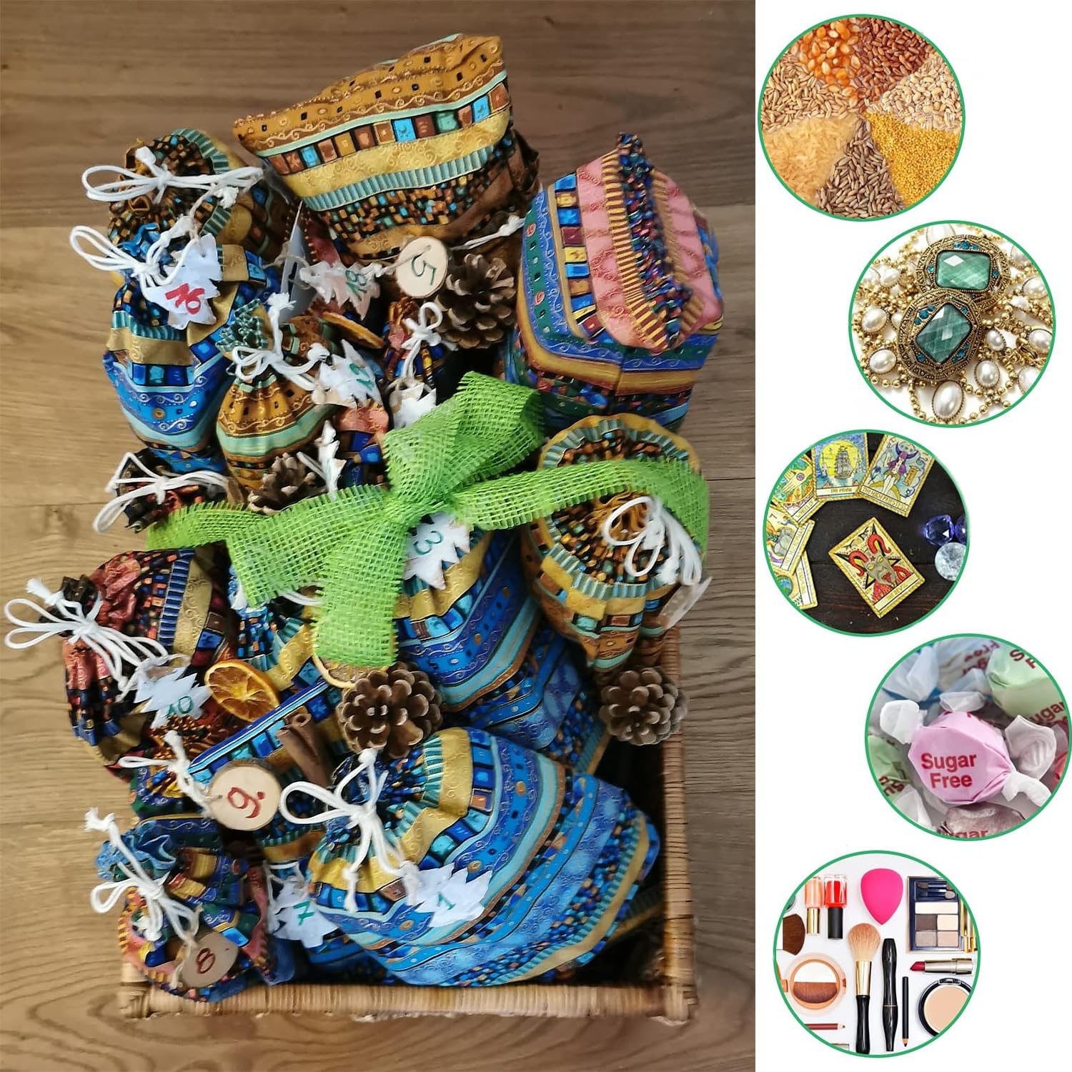 Sacchetti Regalo In Iuta Con Coulisse - 24 Pezzi Con Etichette E Cordino, Riutilizzabili - Foto 8