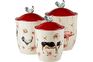 Certified International Farmhouse 3-Piece Canister Set