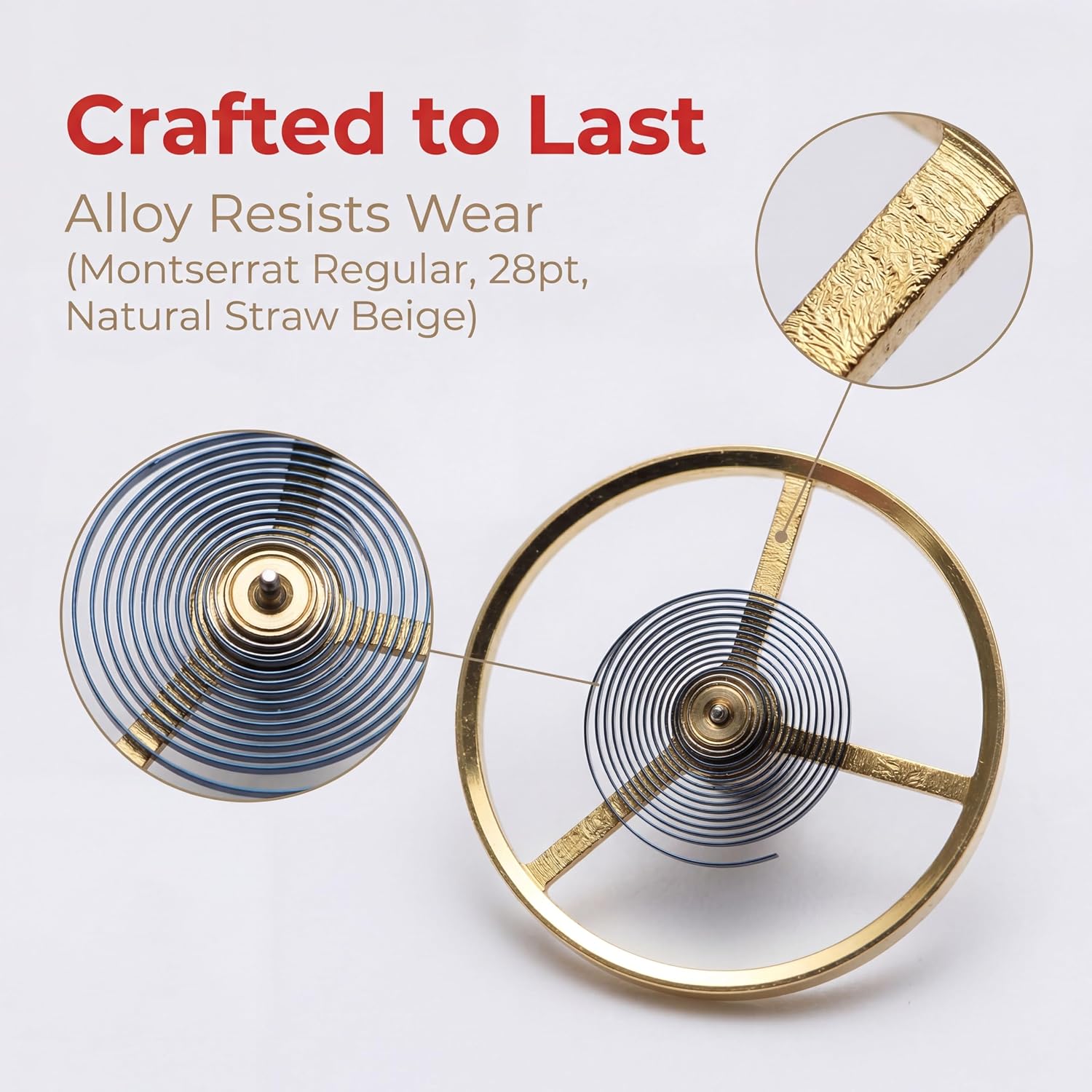 Watch Balance Wheel, Watch Repair Tool Kit 8205 Watch Movement Balance Wheel Alloy Full Swing Hairspring Watch Repair Parts Watch Repair Accessories Golden
