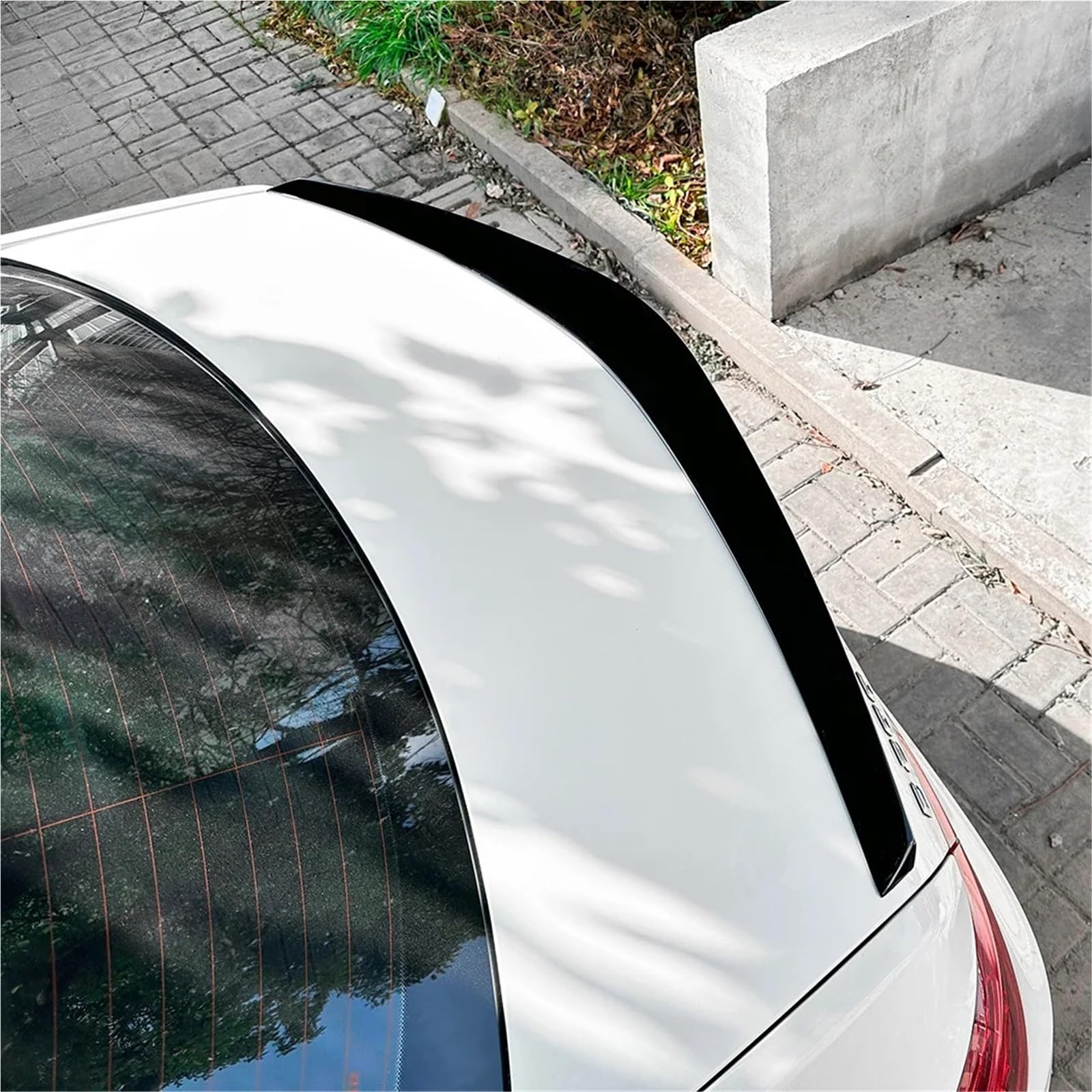Kompatybilny z Mercedes benz E klasa Coupe W207 C207 E200 E250 E300 E350 2009-2016 tylna pokrywa bagażnika Boot Ducktail Lip Spoiler skrzydła(Carbon Fiber Look)