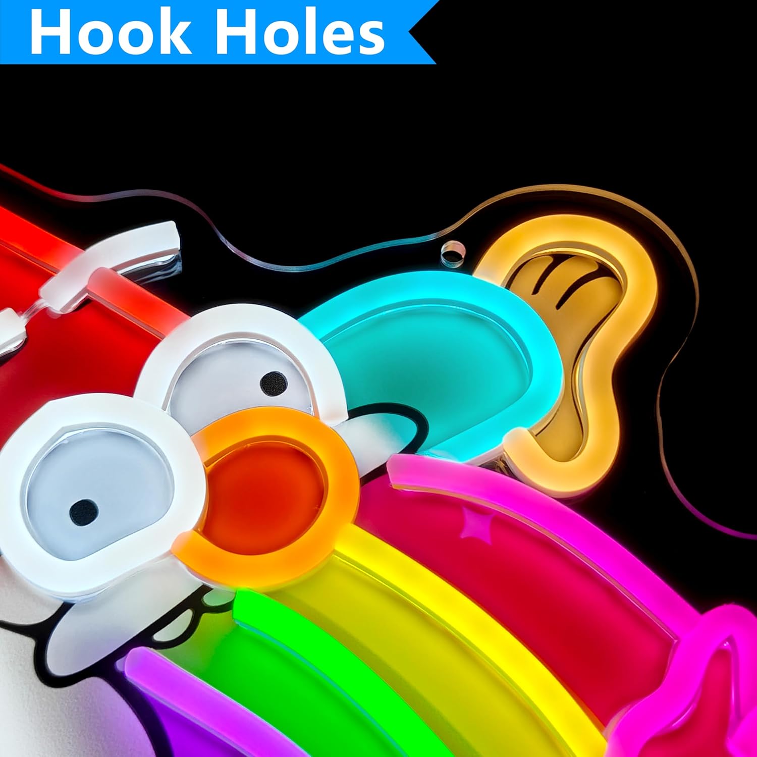 Gnome Puking Rainbows Neon Sign Quirky & Humorous LED Art for Fun Decor Rainbow Gnome Neon Lights for Bedroom Home Bar Kids Rooms Game Room Living Room Wall Decoration Holiday Gifts - Image 4