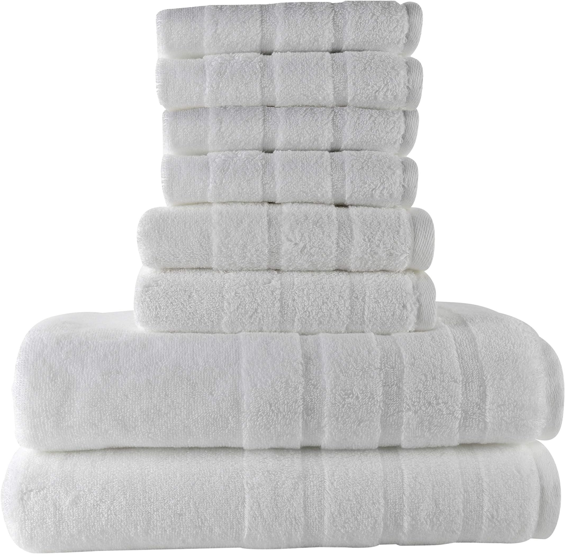 Amazon.com: American Heritage by 1888 Mills 4pc Luxury Bath Towel Set ...