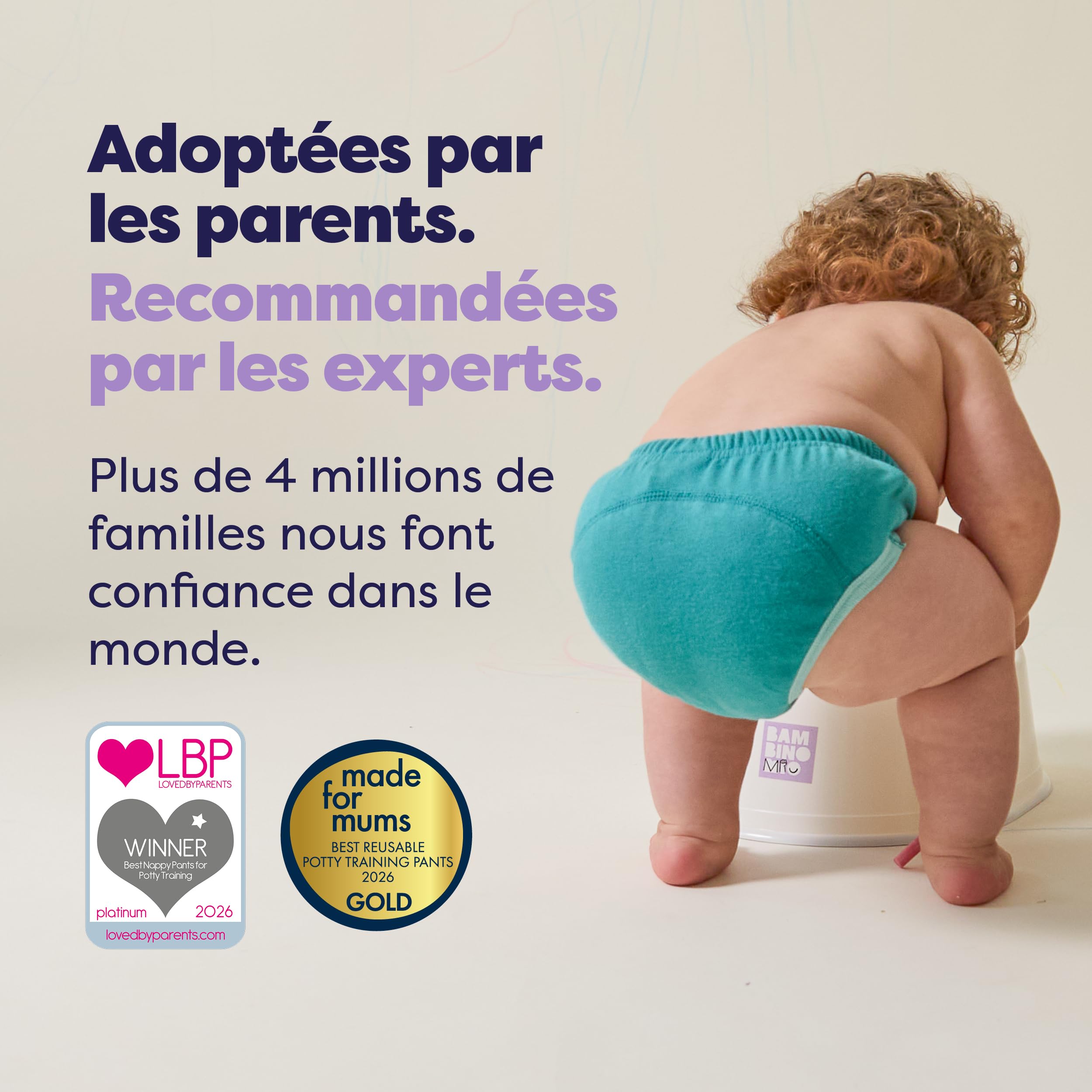 Bambino Mio MEILLEURES Lot de 3 Culotte Apprentissage propreté (OURS MIGNON / 2 à 3 ans) Fille Garcon, Coton rembourrées pour bébé Propreté Enfant Doux Lavable