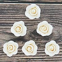 Vista 4 de Global Sugar Art Flores comestibles de pastel de azúcar rosa, blancas sin alambres, muy pequeñas, 18 unidades por el chef Alan Tetreault