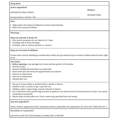 Miniatura 2 de Stryker – Sage Toothette Plus Hisopos orales de un solo uso con enjuague oral antiséptico – 1 paquete de 2 hisopos con 0.25 onzas líquidas de