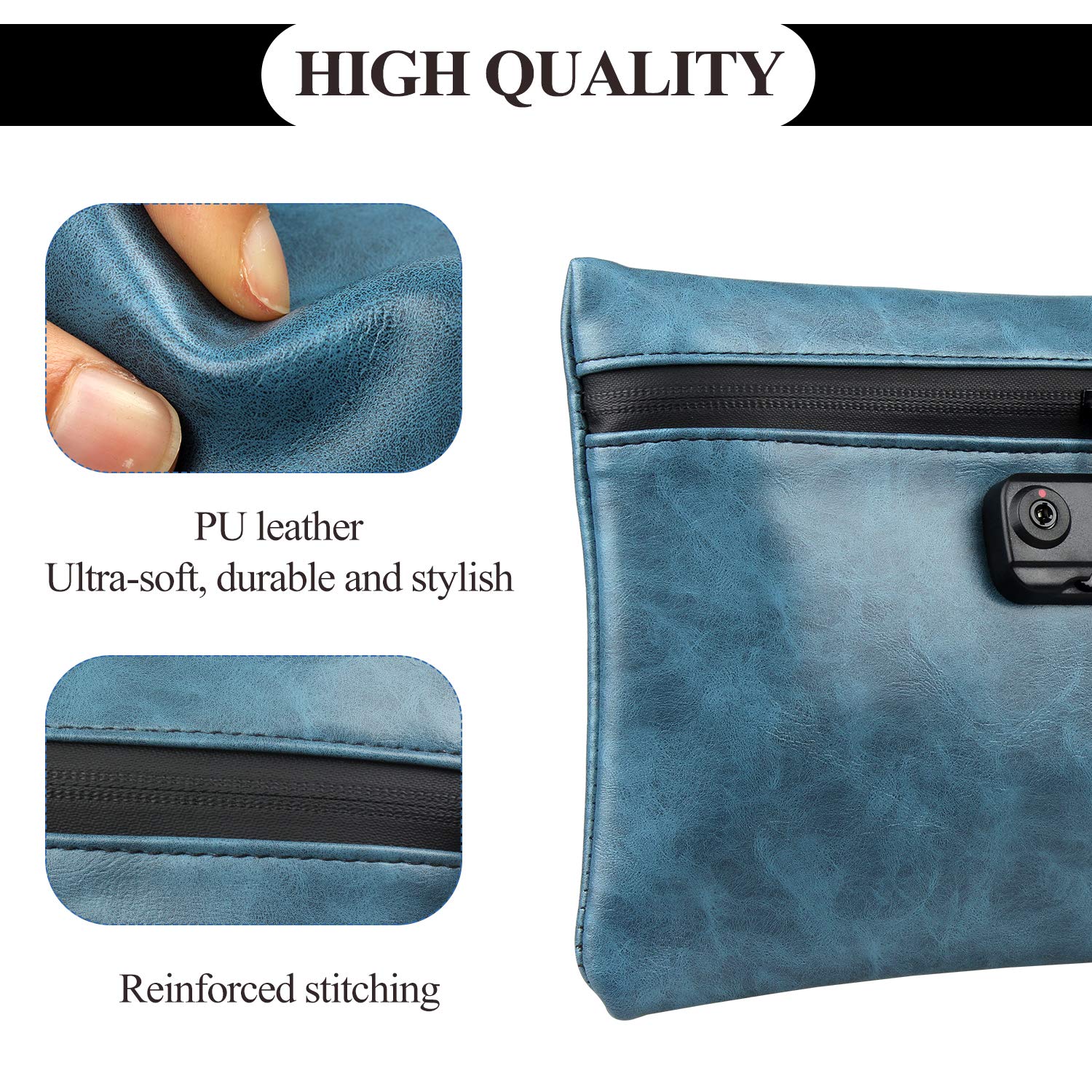Borsa per tabacco, Custodia for Tabacco In Pelle Con Design Cerniera: Elegante for Pipa for Regali Da Uomo E Il Giorno Del Ringraziamento