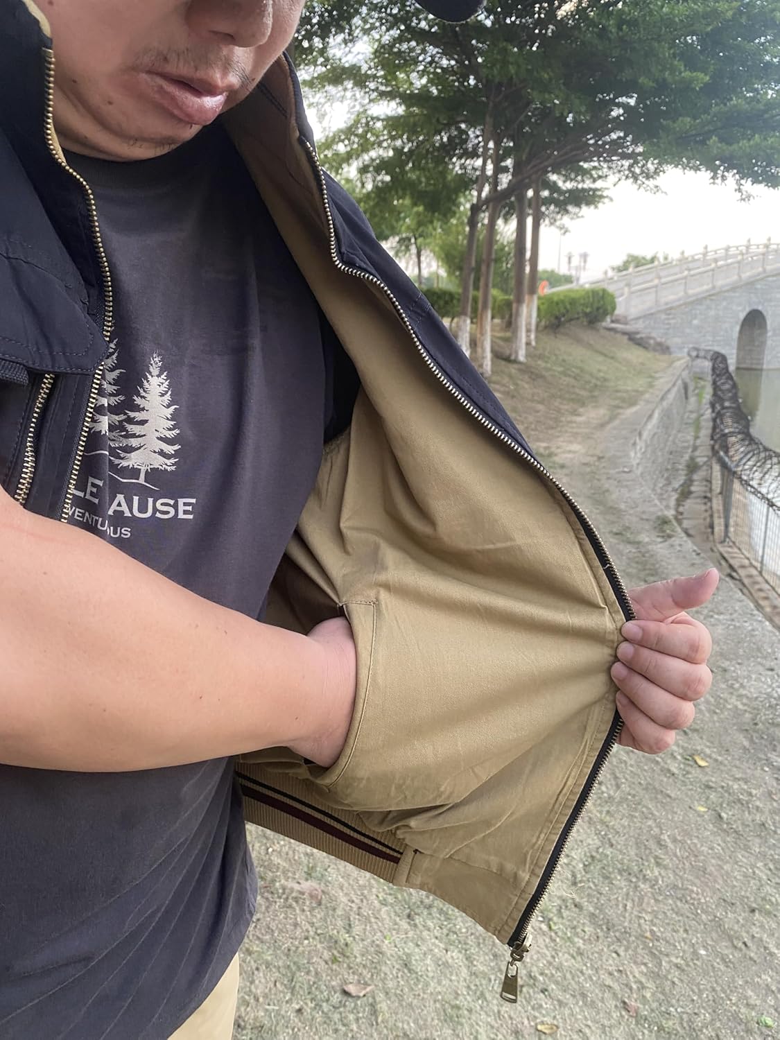 Men's 100% Cotton Washed Reversible Vest 9 Concealed Pockets Travel Casual Gilet Safari Outwear - Image 6