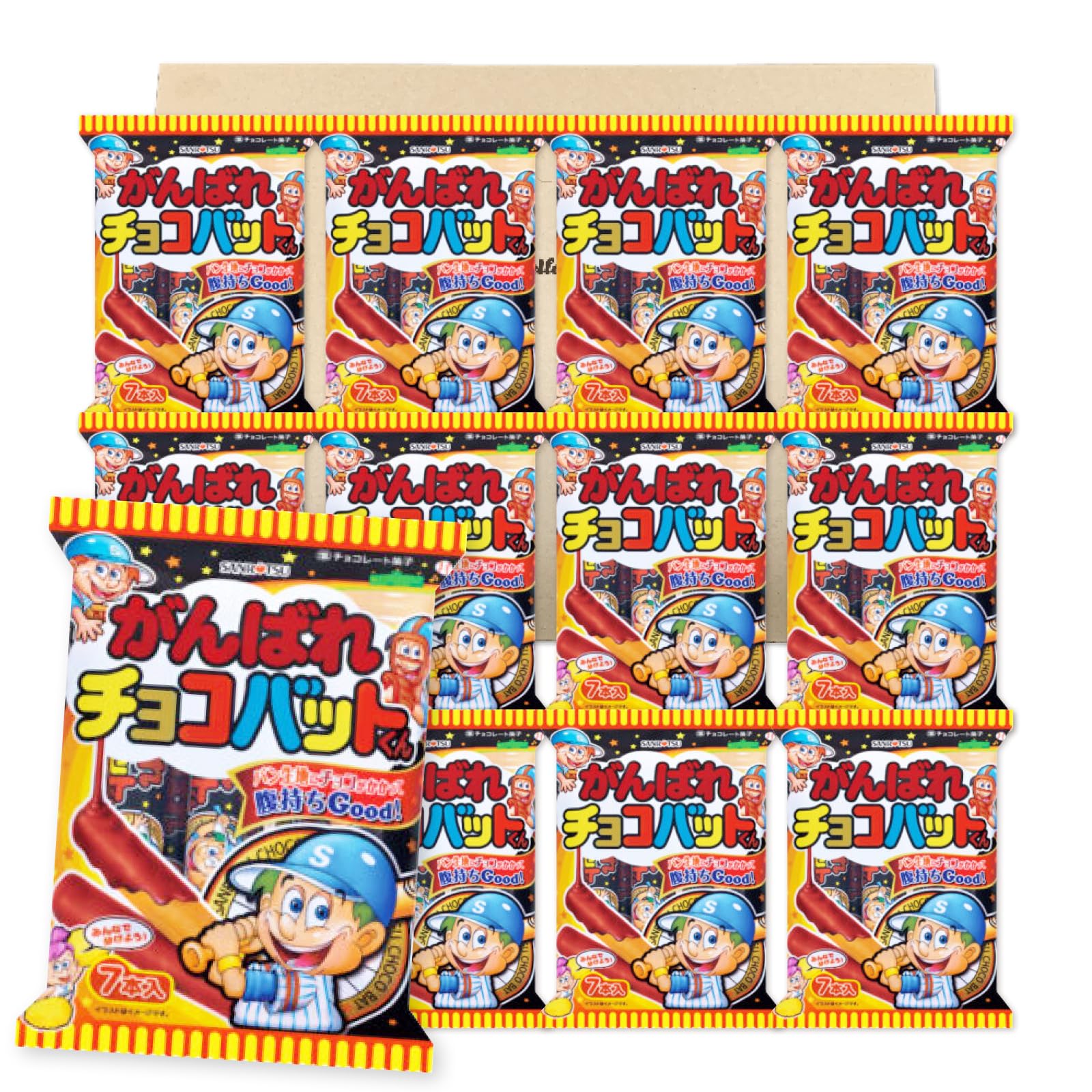 Amazon | 三立製菓 がんばれチョコバットくん 7本入 ×12袋セット 