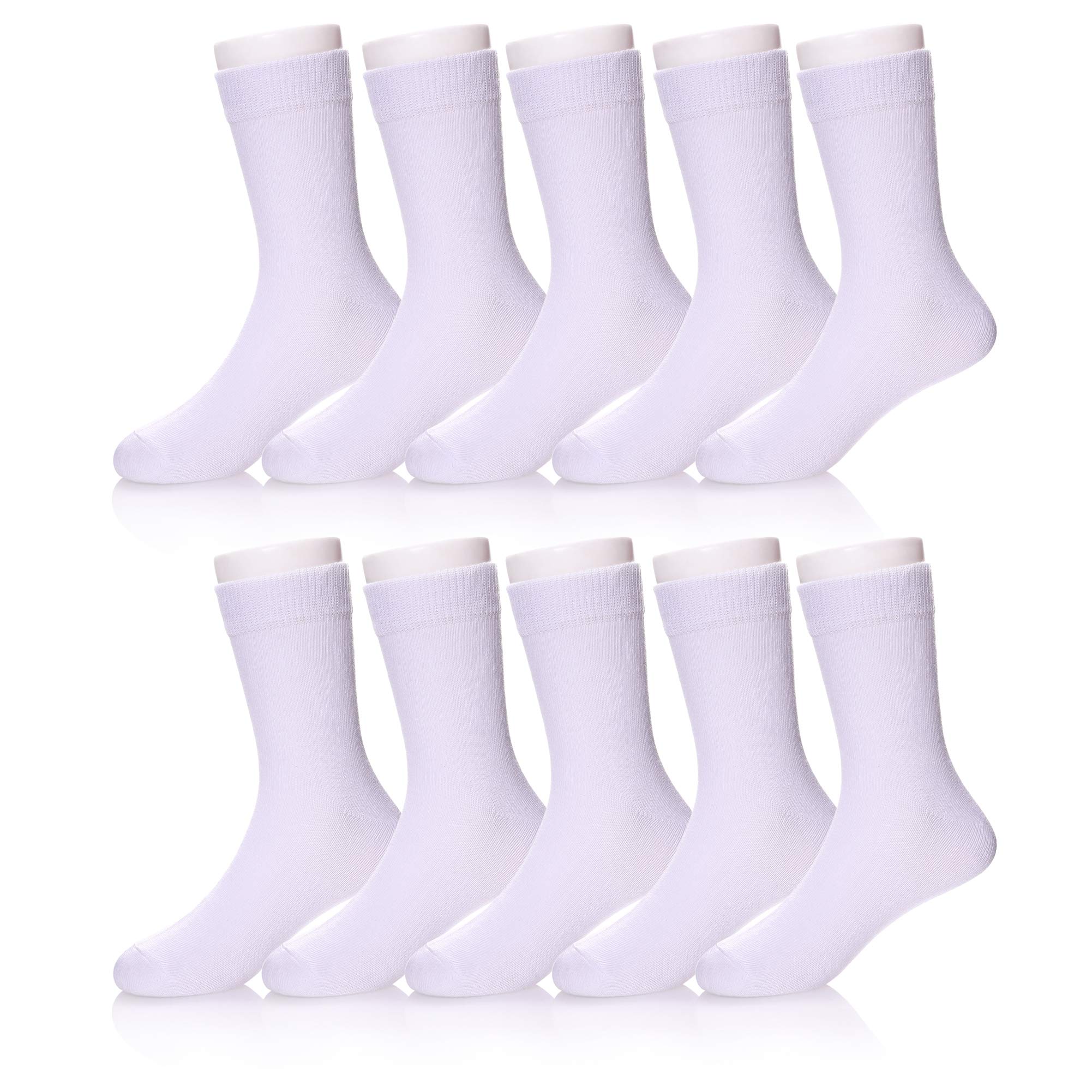 FANZERO BACK TO SCHOOL SOCKS- 10 Pairs Toddler Kids Girls Boys Soft Comfort Warm Cotton Socks For 3-12 Years Old