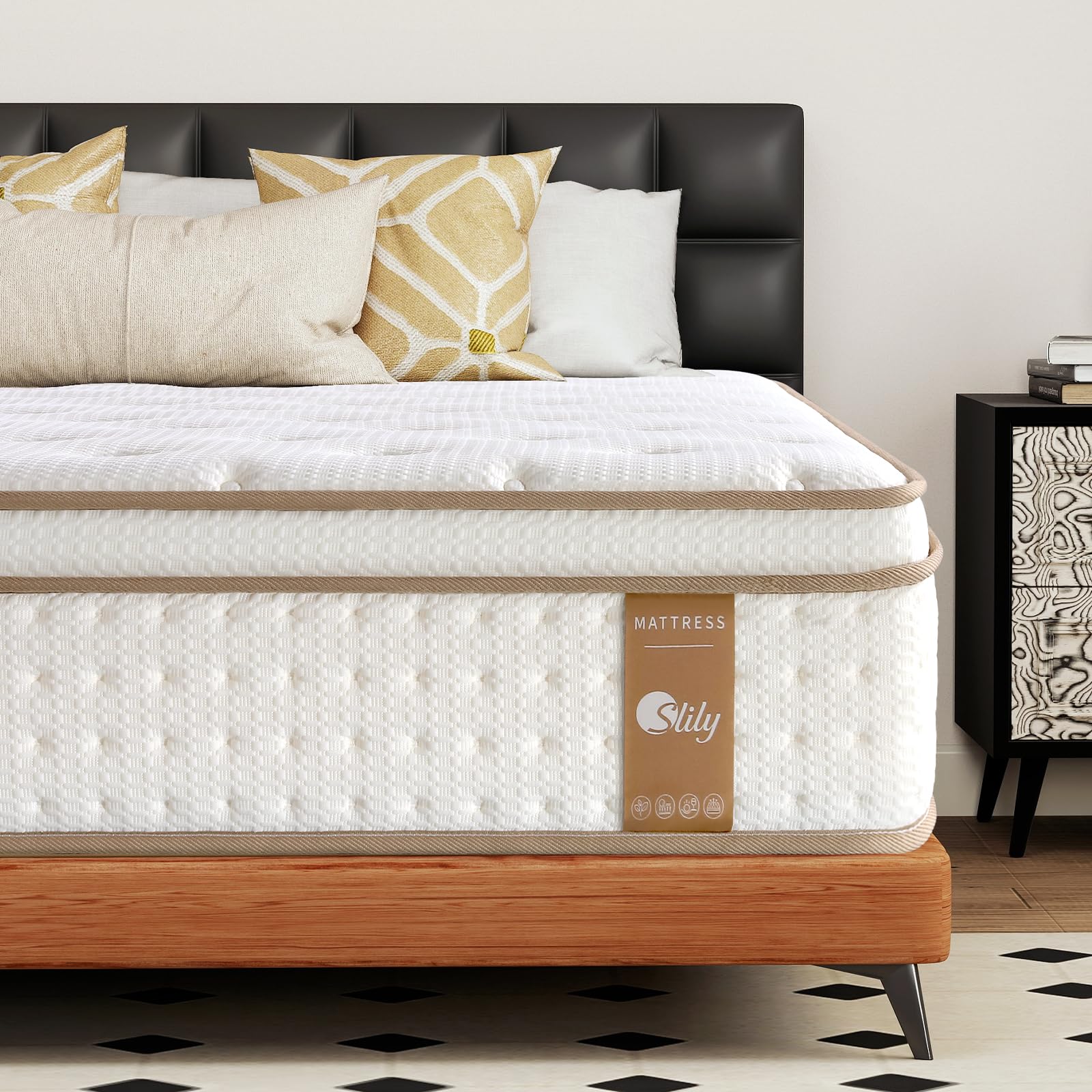Slily Premium-Matratze 180x200 H3 Produziert nach Deutschem Qualitätsstandard, Höhe 30cm Federkernmatratze mit Öko-Tex Zertifiziert, 7-Zonen 1.000er Tonnentaschenfederkernmatratze
