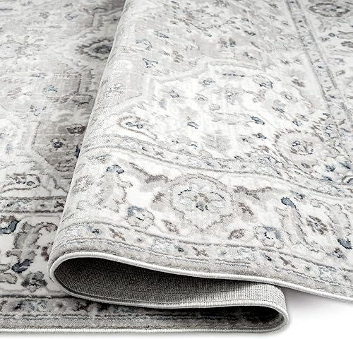 Miniatura 5 de Home Dynamix Belmar Sterling - Alfombra de medallón oriental, grismarfil, rectangular de 6 pies 6 pulgadas x 9 pies 6 pulgadas