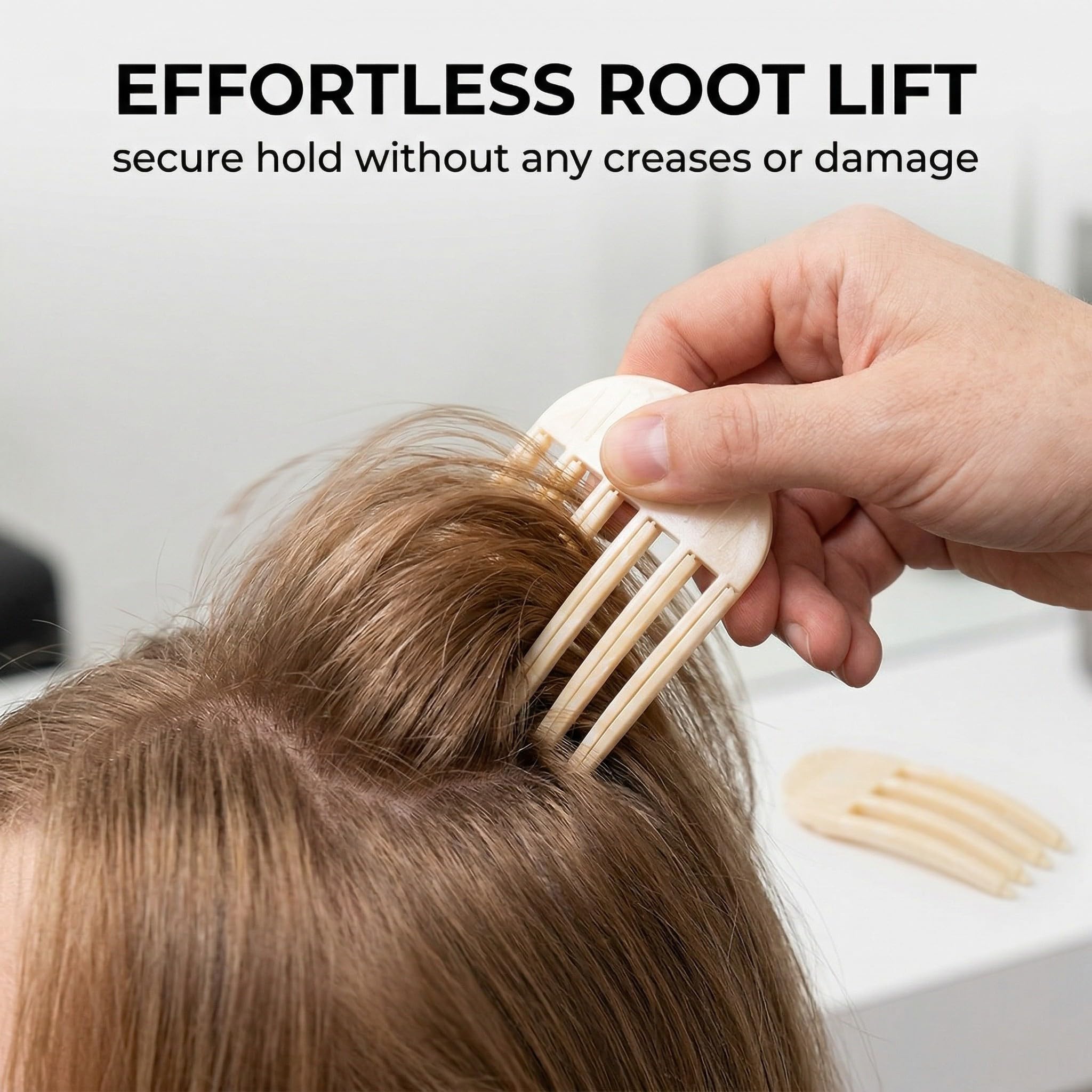 2 Pezzi Pettine per capelli, Clip Della Radice Del Volume, Pettine Per Radici Volume Dei Capelli Ricci, Volume Della Radice Dei Capelli, Fermagli per Capelli Volumizzanti Radici, Giallo