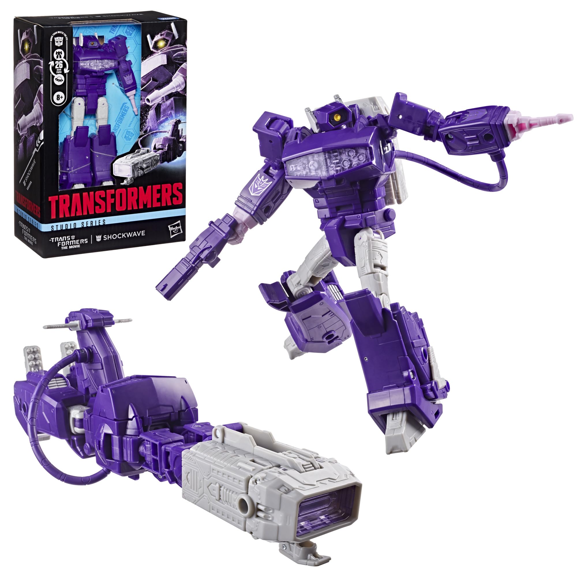 Transformers Studio Series Voyager Class, action figure convertibile di Shockwave da 16,5 cm, The The Movie, giochi dagli 8 anni in su | Transformers Studio Series Action Figure Voyager Class (2026 Wave 2) - Shockwave