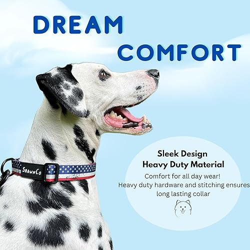 Miniatura 2 de ShawnCo Dream Walk - Collar de perro de alta calidad, ajustable y cómodo para perros pequeños, medianos, grandes y extra grandes (S, luna de lobo)