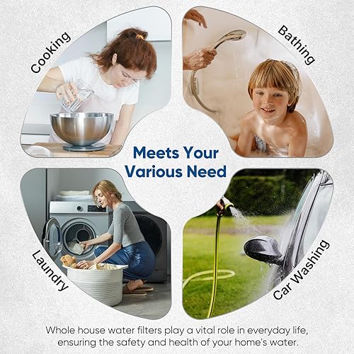 Miniatura 8 de PUREPLUS Cartucho de filtro de agua de sedimentos de carbono CTO para toda la casa de 5 micrones, 20 x 2.5 pulgadas, compatible con C1-20, EP-20,