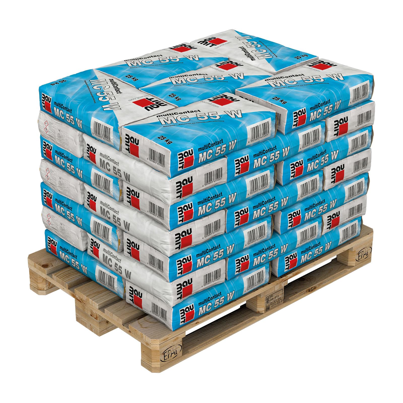 42x BAUMIT/Palette Haftmörtel muliContact MC 55 W 25Kg Fassadenspachtel Naturweiß