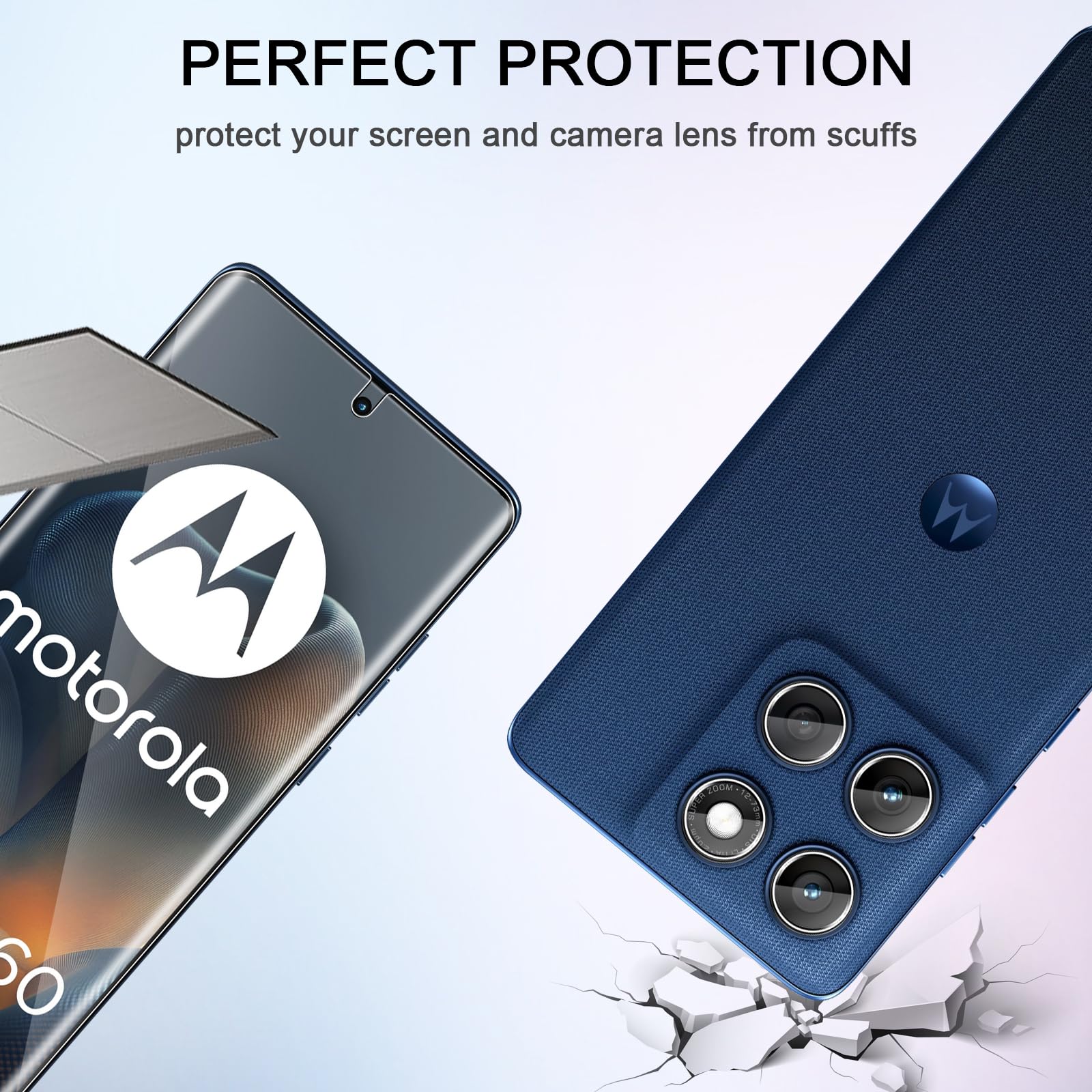 QULLOO Hydrogel Schutzfolie Für Motorola Moto Edge 60/60 Fusion – 2x Display + 2x Kamera, Selbstheilend