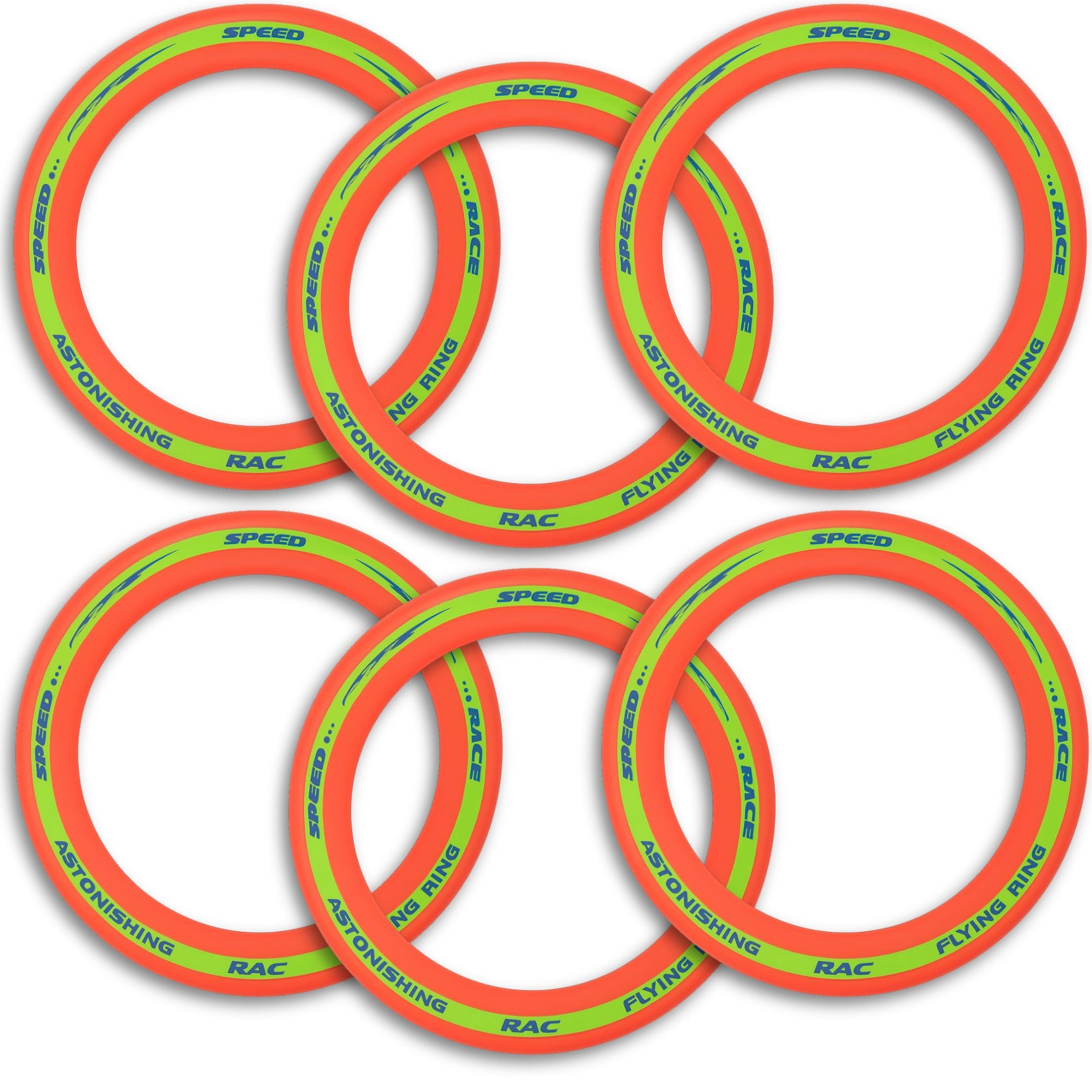 Liberty Imports Flying Aero Discs, 6 Pack Sports Outdoor Pro Flyer Rings | Plastic Toy Ultimate Glider Toss Game for Kids and Adults (11 inches)