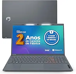 Notebook Positivo Vision C15 Lumina Bar Celeron, 4GB 128GB eMMC, Tela 15 polegadas HD Antirreflexo, Windows 11, Tecla Link, Cinza - 2 ANOS DE GARANTIA