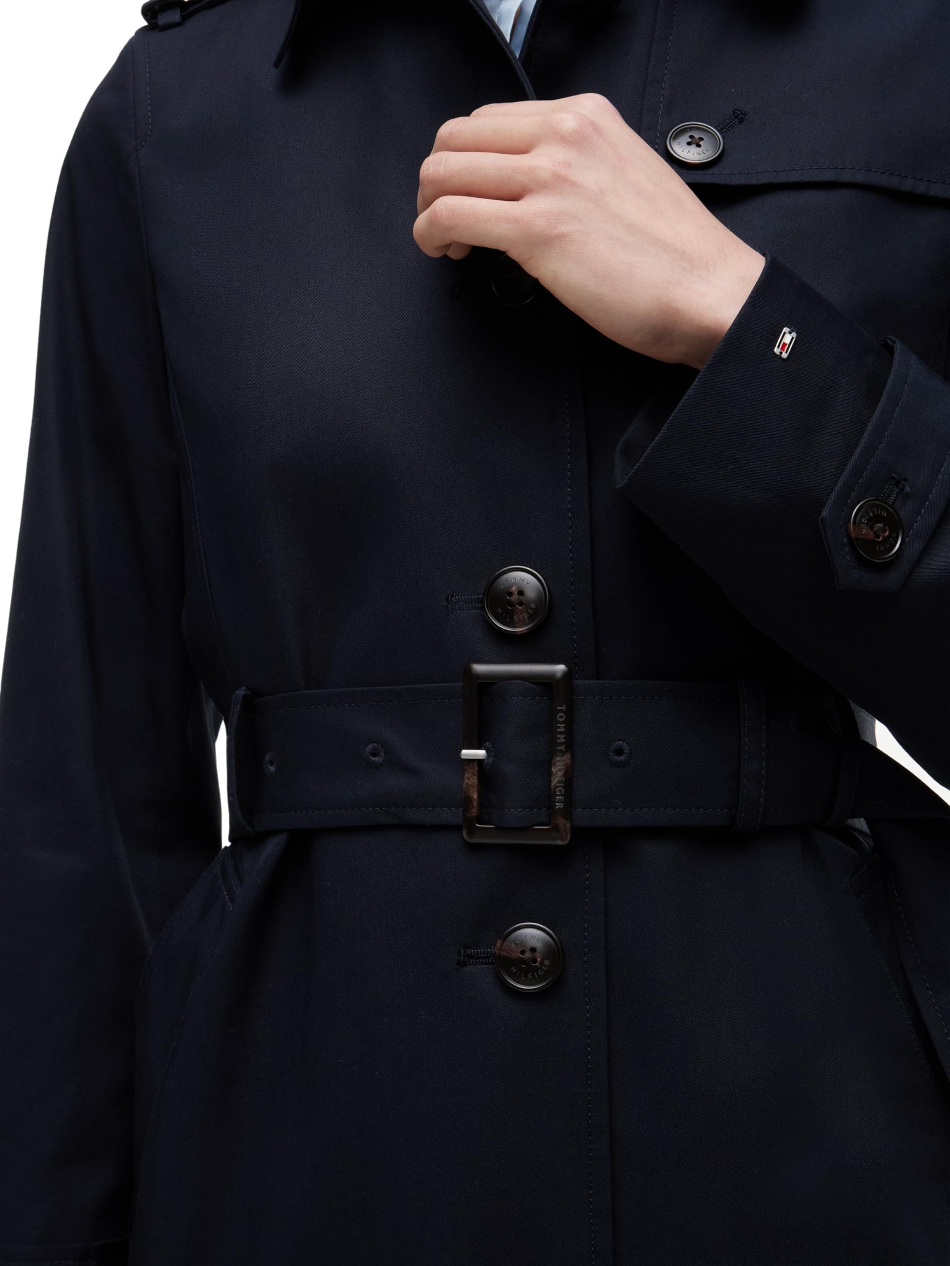 Tommy Hilfiger Damen Jacke Heritage Single Breasted Trench Übergangsjacke