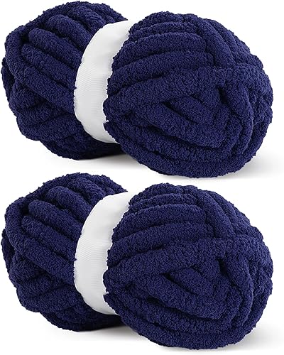 Vista 152 de HOMBYS Hilo de felpilla grueso y voluminoso para tejer a mano, hilo grueso y esponjoso para tejer a mano, hilo de felpa suave, paquete de 8