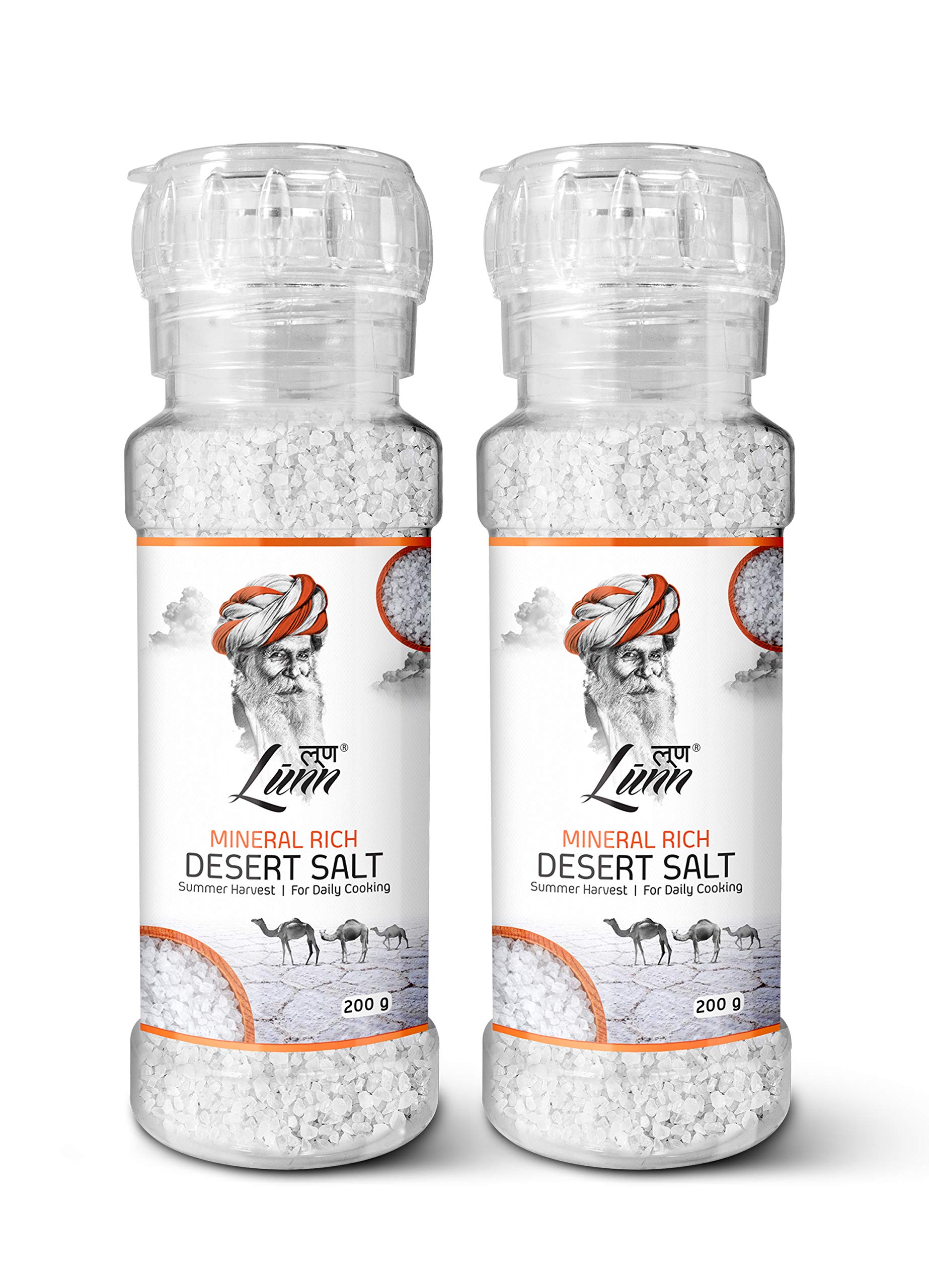 LUNN THAR DESERT SALT (WINTER HARVESTED)| 200 GMS EACH | PACK OF 2 (GRINDERS) (B08Q81TKY1) Amazon Price History, Amazon Price Tracker