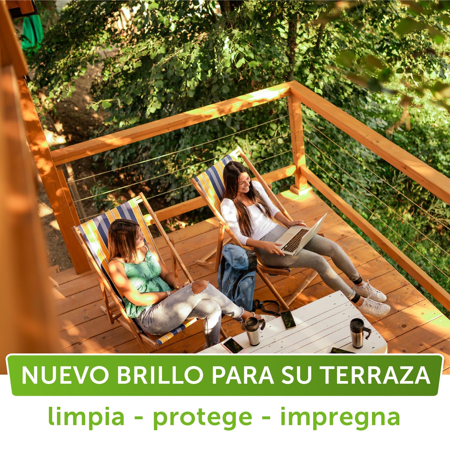 Nordicare Aceite para madera exterior [1L] Aceite para teca, roble, acacia o alerce | Aceite para la protección de la madera en exteriores | Aceite de teca para muebles de jardín