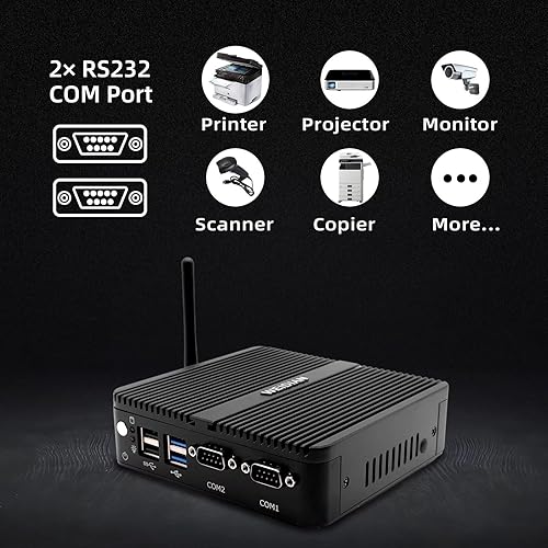 Miniatura 7 de WEIDIAN PC sin ventilador Dual NIC, mini computadora de escritorio con Windows 10 Pro 16 GB DDR4 256 GB SSD PC de escritorio pequeña para trabajar