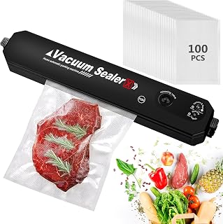 Food vacuum machine: vacuum appliances, professional vacuum machine, food vacuum machine meat vegetable fruit, including 100 vacuum bags